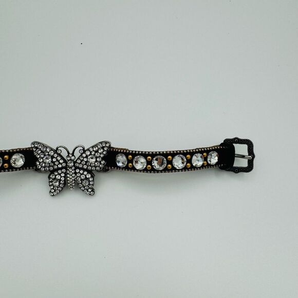 Gucci Butterfly Crystal Studded Bracelet Leather - Picture 7 of 13